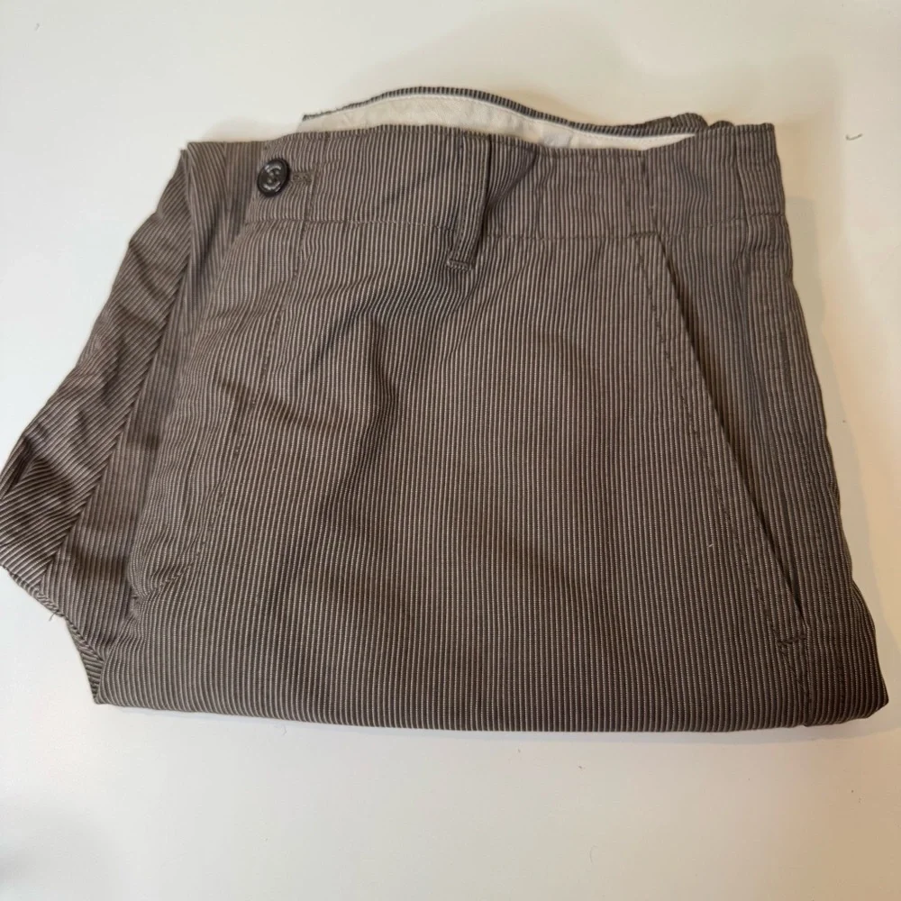 Banana Republic Gray Striped Cotton Dress Pants Slacks Men's Size 36 x 32Preppy
